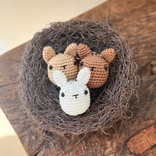 Micro Bunny Keychain
