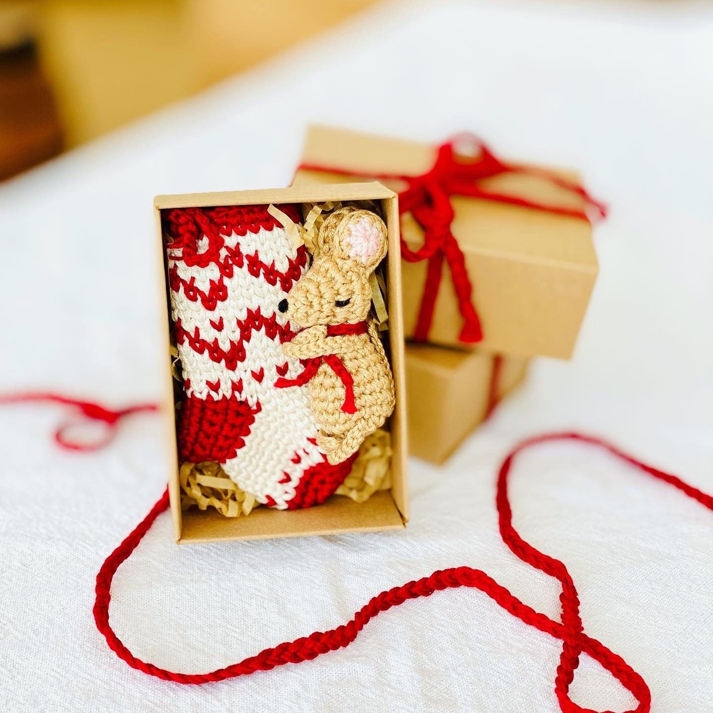 Mini Mouse in Christmas Stocking