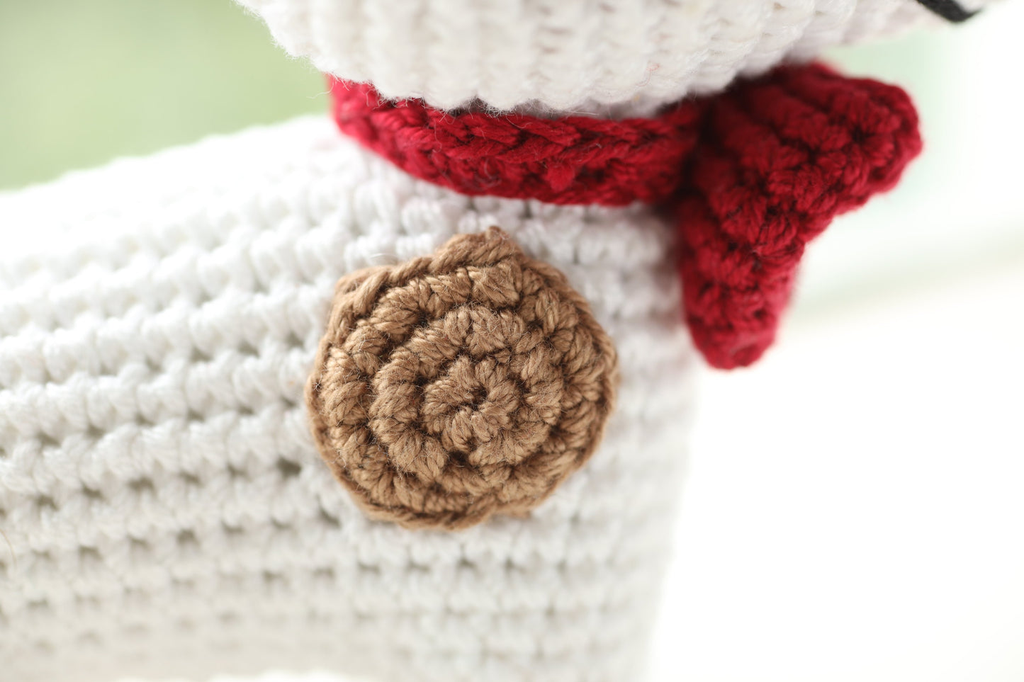 Crochet Spotty Dog with Bowtie: Handmade Cotton Gift