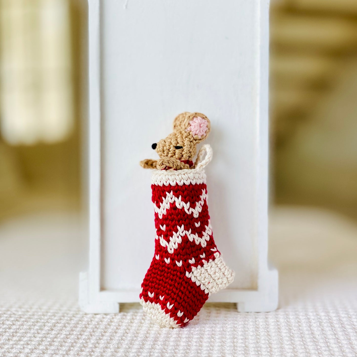 Mini Mouse in Christmas Stocking
