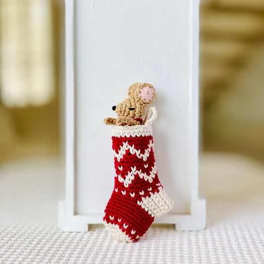 Mini Mouse in Christmas Stocking