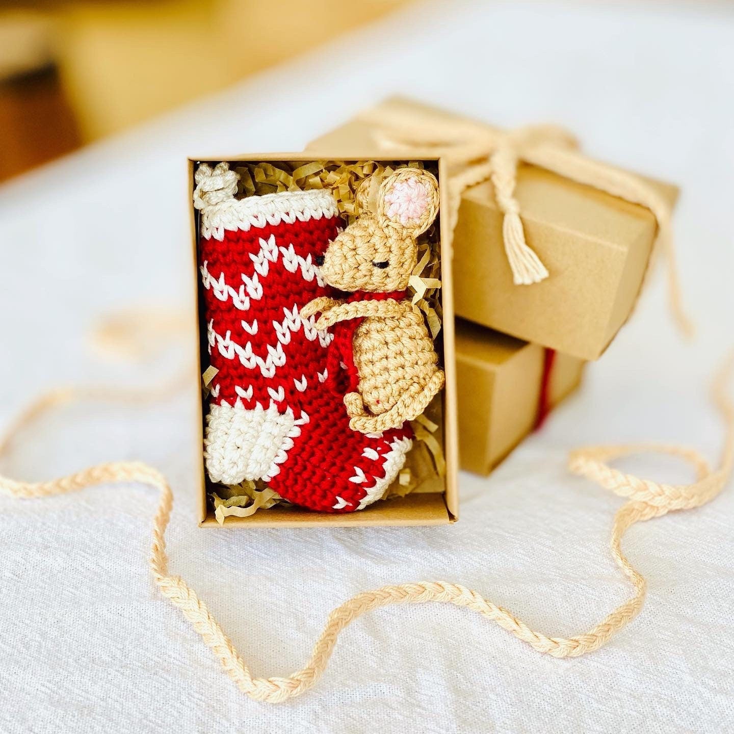 Mini Mouse in Christmas Stocking